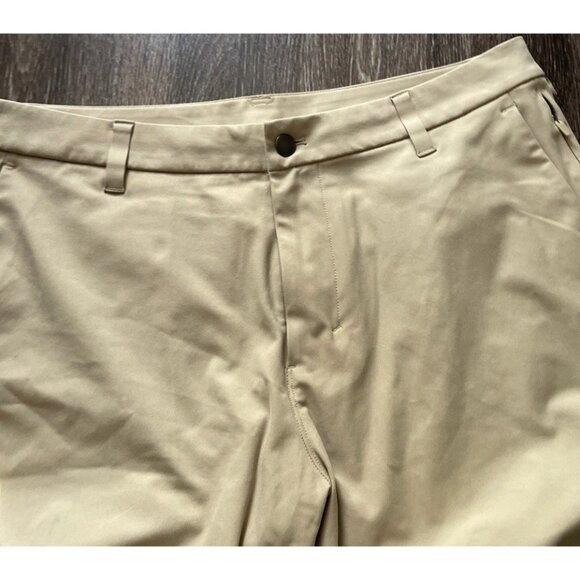 Lululemon Commission Shorts Men’s Sz 34 Sand Relaxed Fit Performance Shorts - Picture 11 of 13